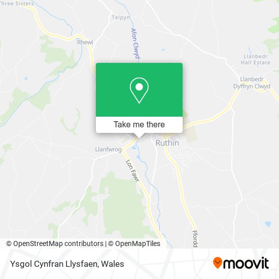 Ysgol Cynfran Llysfaen map