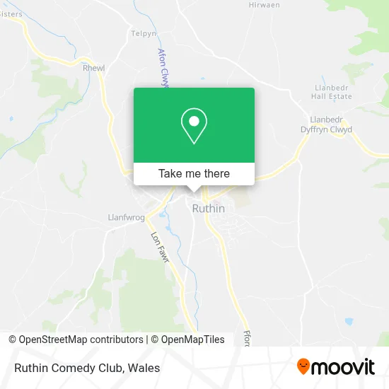Ruthin Comedy Club map