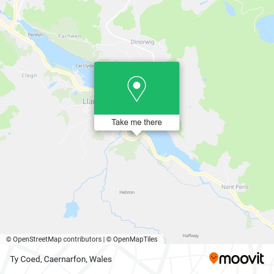 Ty Coed, Caernarfon map