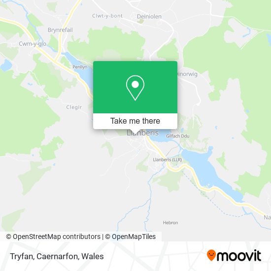 Tryfan, Caernarfon map