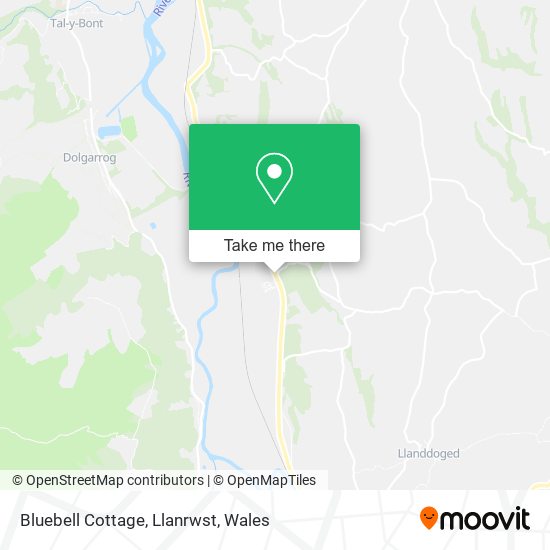 Bluebell Cottage, Llanrwst map