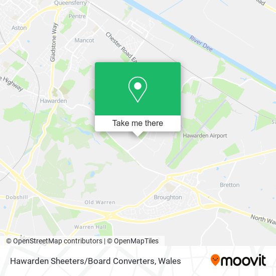 How to get to Hawarden Sheeters / Board Converters in Wales by bus or ...