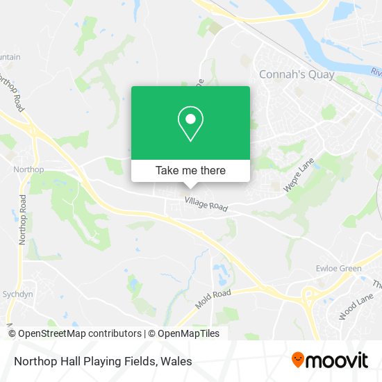 Northop Hall Playing Fields map