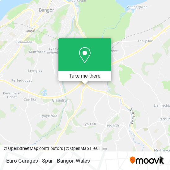 Euro Garages - Spar - Bangor map