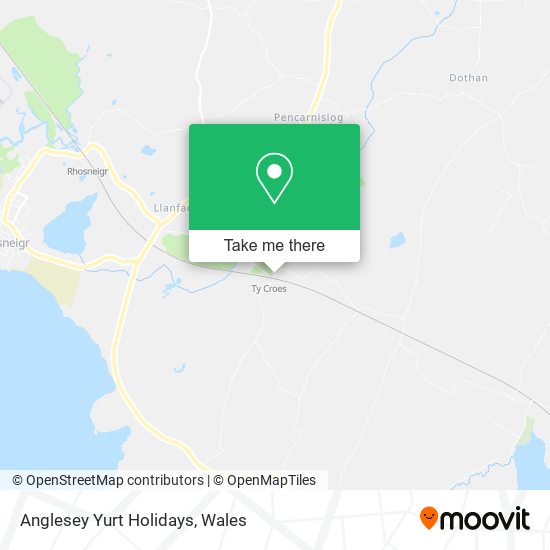 Anglesey Yurt Holidays map