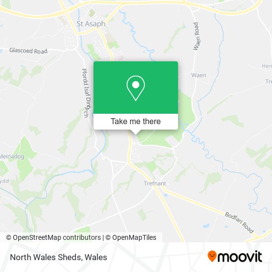 North Wales Sheds map