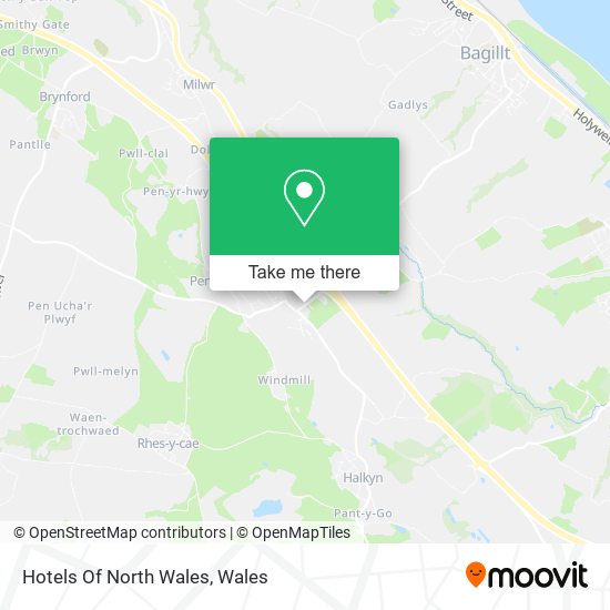 Hotels Of North Wales map