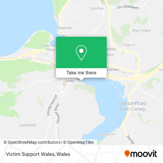 Victim Support Wales map