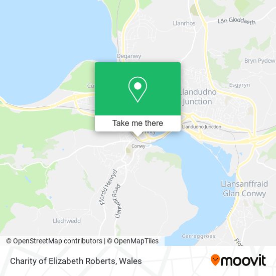 Charity of Elizabeth Roberts map