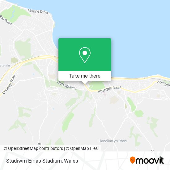 Stadiwm Eirias Stadium map