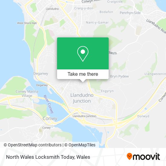North Wales Locksmith Today map