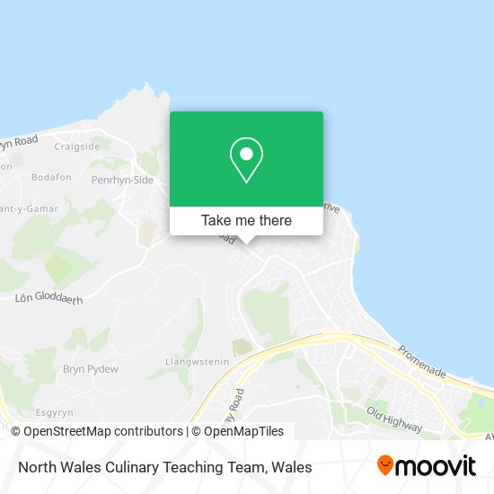 North Wales Culinary Teaching Team map