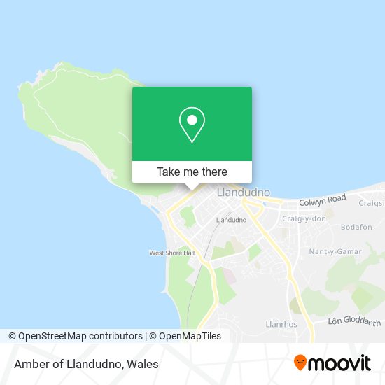 Amber of Llandudno map