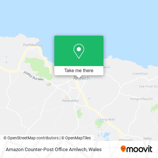 Amazon Counter-Post Office Amlwch map