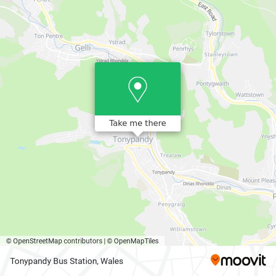 Tonypandy Bus Station map