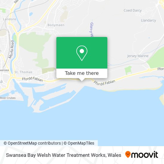 Swansea Bay Welsh Water Treatment Works map