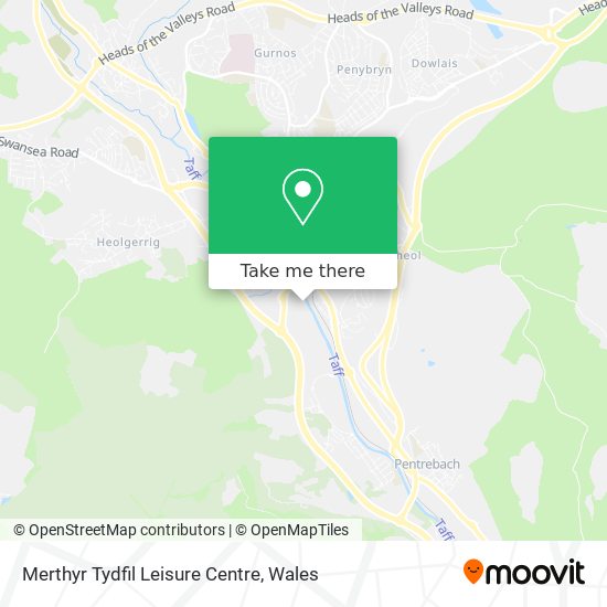 Merthyr Tydfil Leisure Centre map