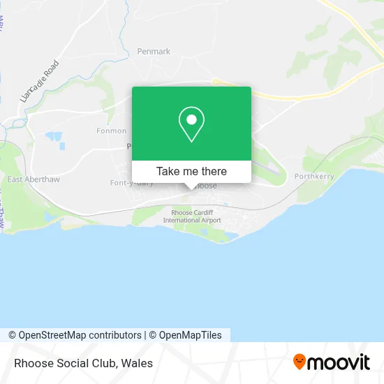 Rhoose Social Club map