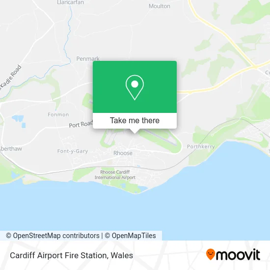 Cardiff Airport Fire Station map