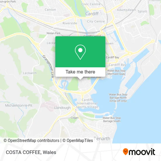 COSTA COFFEE map