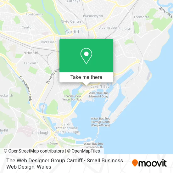 The Web Designer Group Cardiff - Small Business Web Design map