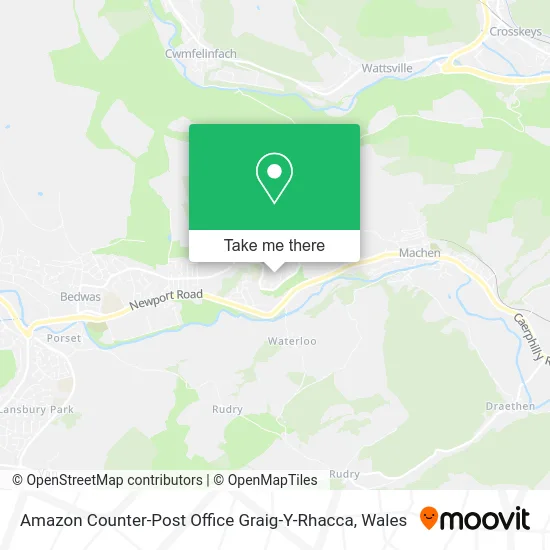 Amazon Counter-Post Office Graig-Y-Rhacca map