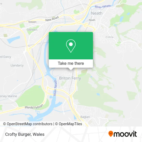 Crofty Burger map