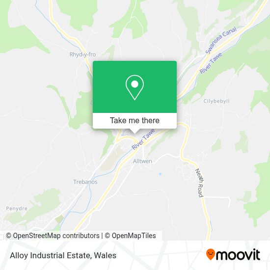 How to get to Alloy Industrial Estate in Neath Port Talbot by bus?