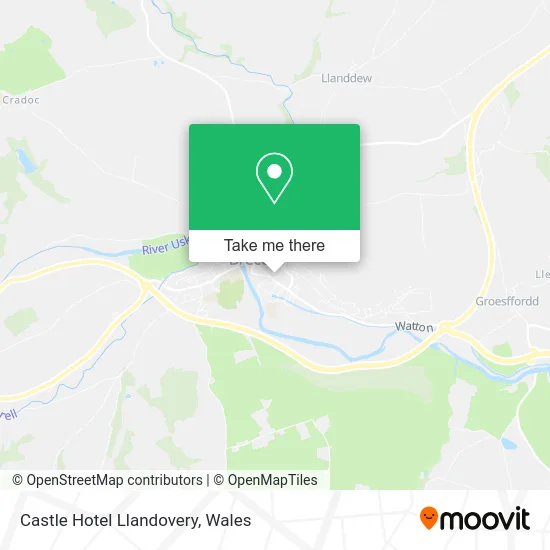 Castle Hotel Llandovery map