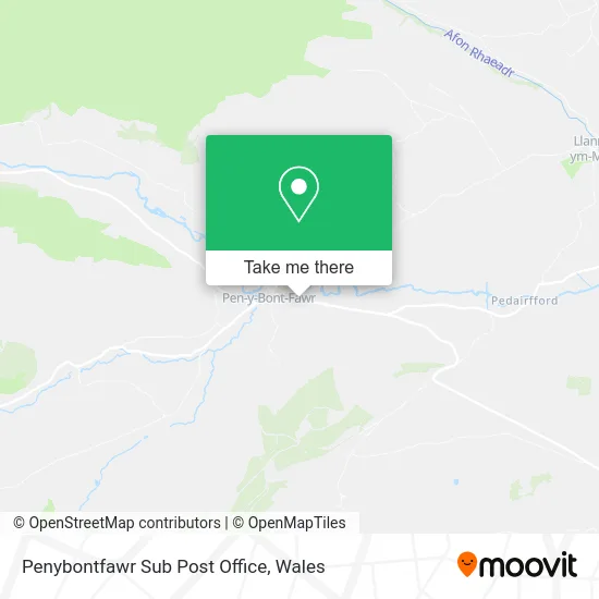 Penybontfawr Sub Post Office map