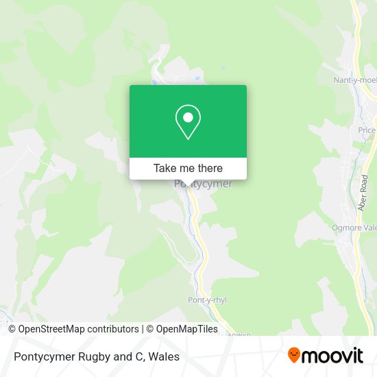 How to get to Pontycymer Rugby and C with public transport?