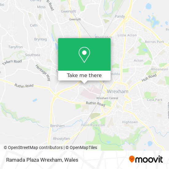 Ramada Plaza Wrexham map