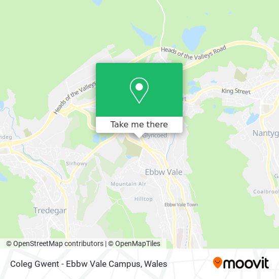 Coleg Gwent - Ebbw Vale Campus map