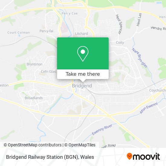 Bridgend Railway Station (BGN) map