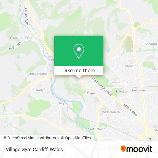 Village Gym Cardiff map