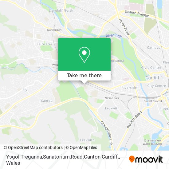 Ysgol Treganna,Sanatorium,Road.Canton Cardiff. map