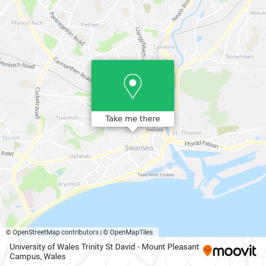 University of Wales Trinity St David - Mount Pleasant Campus map