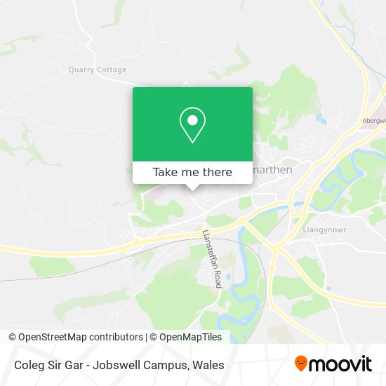 Coleg Sir Gar - Jobswell Campus map