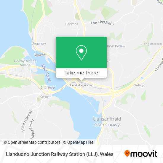 Llandudno Junction Railway Station (LLJ) map