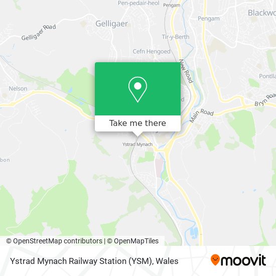 Ystrad Mynach Railway Station (YSM) map