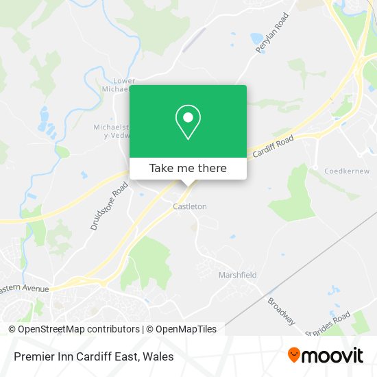 Premier Inn Cardiff East map
