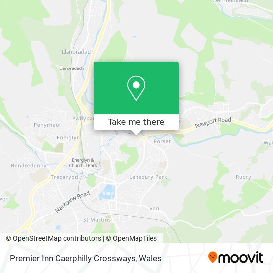 Premier Inn Caerphilly Crossways map