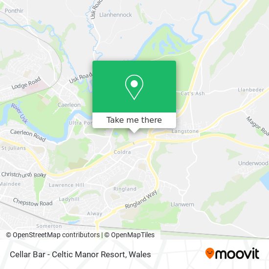Cellar Bar - Celtic Manor Resort map