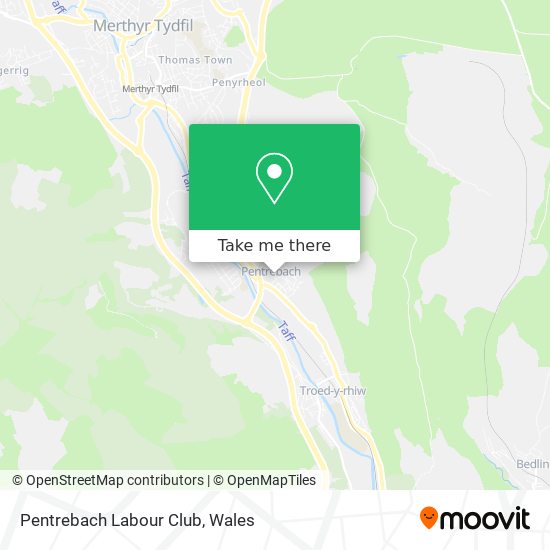 Pentrebach Labour Club map