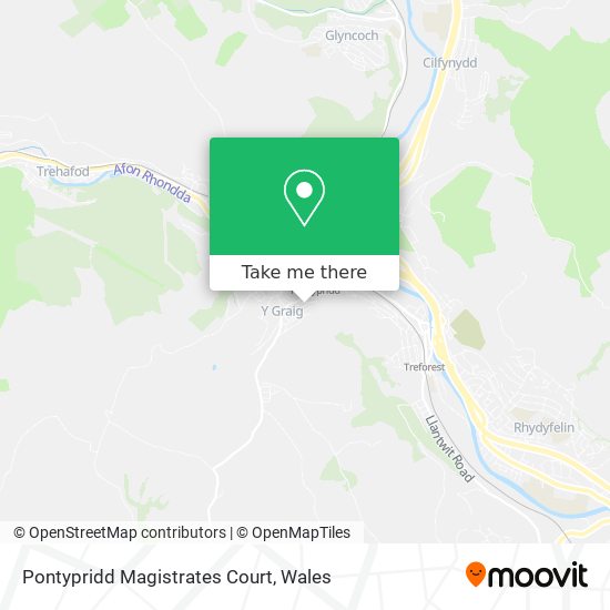 Pontypridd Magistrates Court map