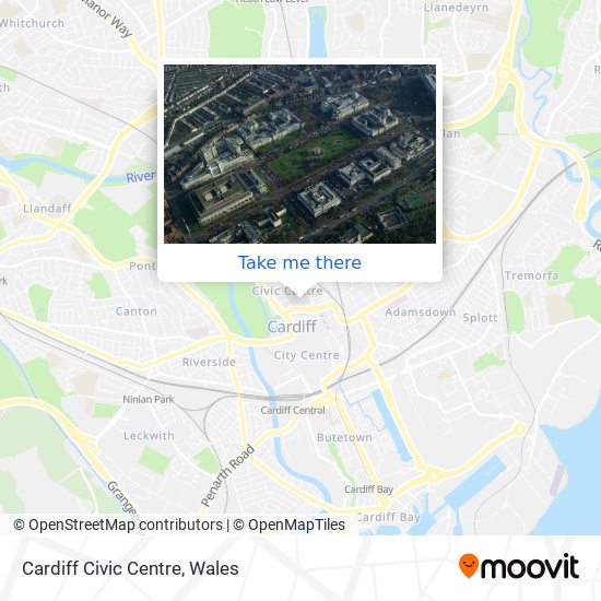 Cardiff Civic Centre map