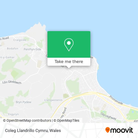 Coleg Llandrillo Cymru map
