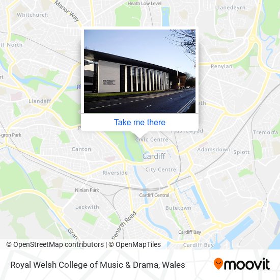 Royal Welsh College of Music & Drama map