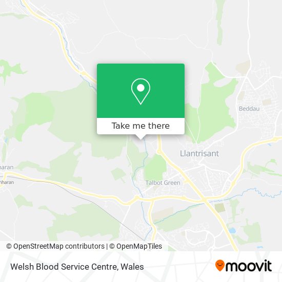 Welsh Blood Service Centre map