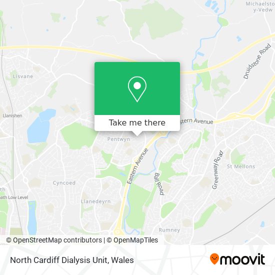 North Cardiff Dialysis Unit map